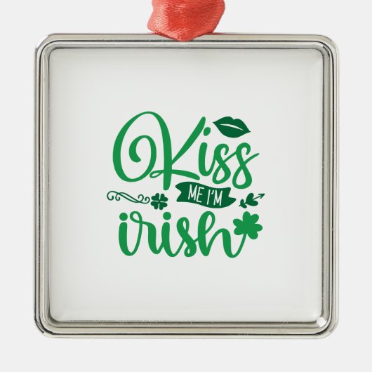Kiss me i Am Irish Metalen Ornament (Voorkant)