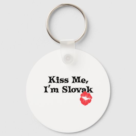 Kiss me I'm Slowaaks Sleutelhanger (Voorkant)