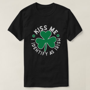 Kiss Me I Identifier as Irish T shirt