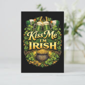 Kiss Me, I’m Irish Bedankkaart (Staand voorkant)