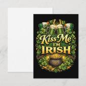 Kiss Me, I’m Irish Bedankkaart (Voorkant / Achterkant)