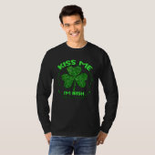 Kiss Me I m Irish Saint Patrick Day Shamrock T-shirt (Voorkant volledig)