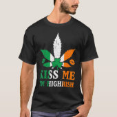 Kiss Me I M Irish Shamrock Funny Irish St Patricks T-shirt (Voorkant)