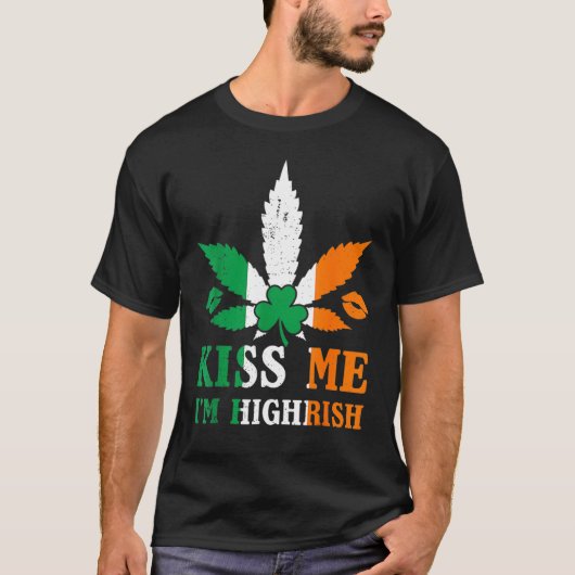 Kiss Me I M Irish Shamrock Funny Irish St Patricks T-shirt (Voorkant)