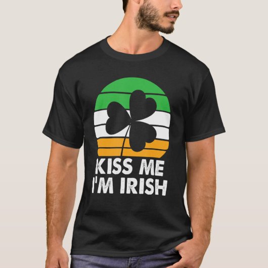 Kiss me I M Irish  St Patricks Day Shamrock T-shirt (Voorkant)