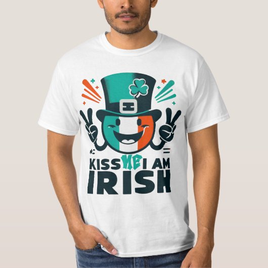 kiss me iam irish st patrick's day T-Shirt (Voorkant)