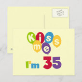 Kiss me Ik ben 35-jarige T-shirts en GIfts Briefkaart (Voorkant / Achterkant)