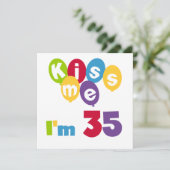 Kiss me Ik ben 35-jarige T-shirts en GIfts Kaart (Staand voorkant)