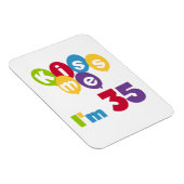 Kiss me Ik ben 35-jarige T-shirts en GIfts Magneet (Rechterzijde)