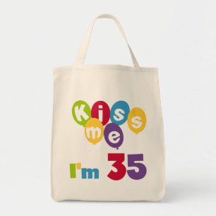 Kiss me Ik ben 35-jarige T-shirts en GIfts Tote Bag
