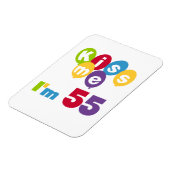 Kiss me Ik ben 55-jarige overhemden en cadeautjes. Magneet (Linkerzijde)