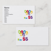 Kiss me Ik ben 55-jarige overhemden en cadeautjes. Visitekaartje (Voorkant / Achterkant)