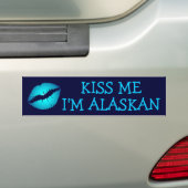 Kiss me, ik ben Alaskan Bumpersticker (Op auto)