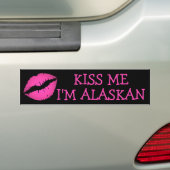 Kiss me, ik ben Alaskan Bumpersticker (Op auto)