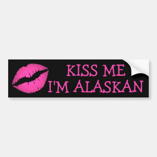 Kiss me, ik ben Alaskan Bumpersticker