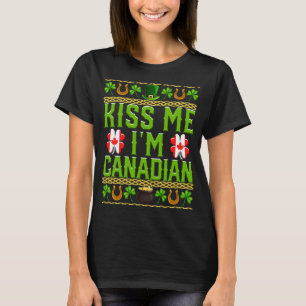 Kiss me Ik ben Canadese St. Patrick's Day Canada V T-shirt