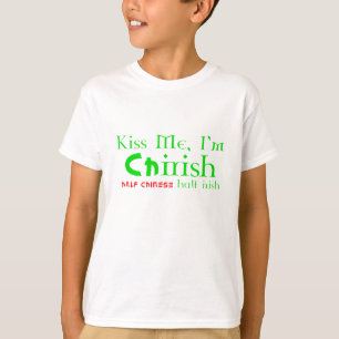 Kiss me, ik ben ChIrish - half Chinees, half Iers T-shirt