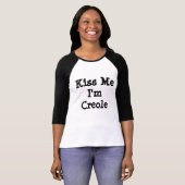 Kiss me Ik ben Creole. T-shirt (Voorkant volledig)