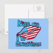 Kiss Me Ik ben een Amerikaans product Briefkaart (Voorkant / Achterkant)