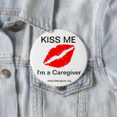 Kiss Me Ik ben een Button van de Zorgverlener (In situ)