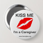 Kiss Me Ik ben een Button van de Zorgverlener (Voorkant /achterkant)
