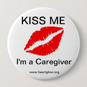 Kiss Me Ik ben een Button van de Zorgverlener