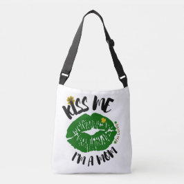 Kiss Me Ik ben een moeder St. Patrick's Day Lucky Crossbody Tas