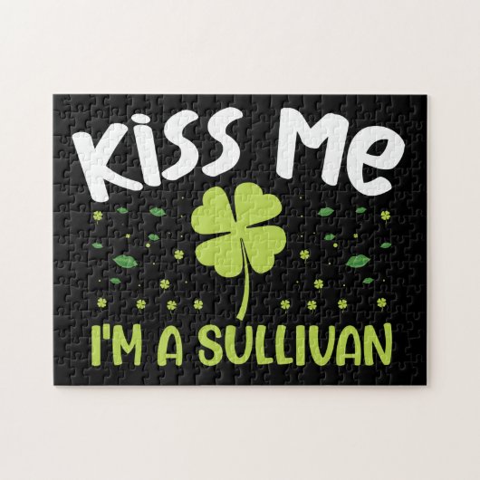 Kiss Me Ik ben een Sullivan - Achternaam Sullivan Legpuzzel (Horizontaal)
