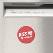 Kiss me ik ben gevaccineerd Modern Cute Funny Quot Magneet (Insitu (Vaatwasser))