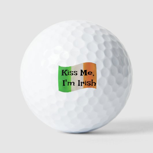 Kiss me, ik ben Iers: Grappig aangepaste Golf Ball Golfballen (Voorkant)