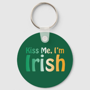 Kiss Me Ik ben Iers met Ierse vlagkleuren Sleutelhanger