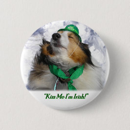 Kiss Me Ik ben Ierse pin Ronde Button 5,7 Cm