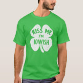 Kiss me Ik ben Iowish Funny St Patricks Day Shamro T-shirt (Voorkant)