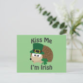 Kiss Me Ik ben Irish Hedegel Briefkaart (Staand voorkant)