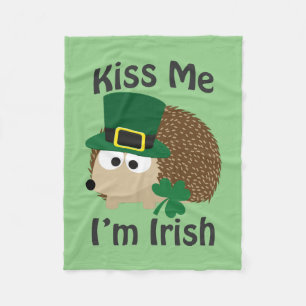 Kiss Me Ik ben Irish Hedegel Fleece Deken