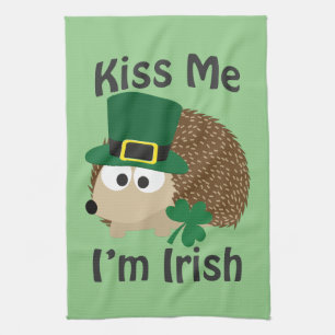 Kiss Me Ik ben Irish Hedegel Theedoek