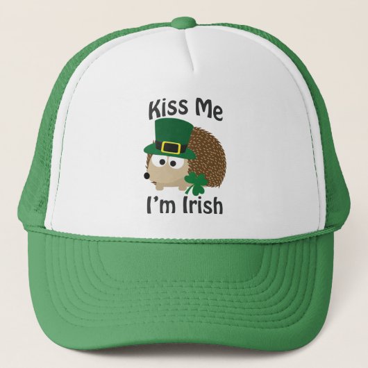 Kiss Me Ik ben Irish Hedegel Trucker Pet (Voorkant)