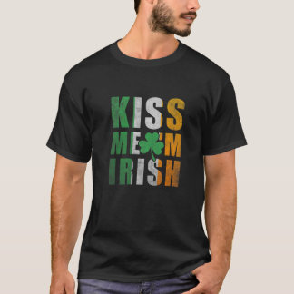 Kiss Me Ik ben Irish Ireland Shamrock  St. Pat T-shirt