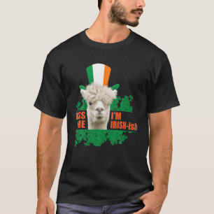 Kiss me Ik ben Irish-Ish Funny Llama St. Patrick's T-shirt