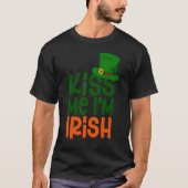 Kiss Me Ik ben Irish Leprechaun Pet St Patricks Da T-shirt (Voorkant)