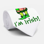 Kiss me, ik ben Irish Mooning Leprechaun Necktie Stropdas (Opgerold)