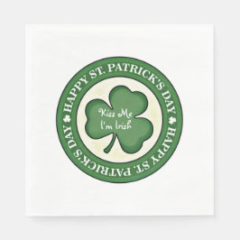 Kiss me Ik ben Irish Paper Napkins Servet