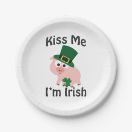 Kiss Me Ik ben Irish Pig Papieren Bordje