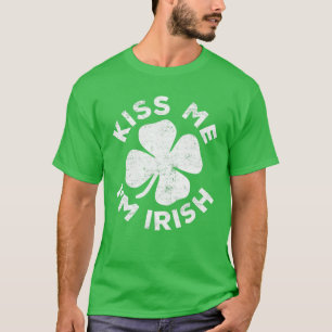 Kiss Me Ik ben Irish Saint Patrick Day Mannen Wome T-shirt