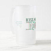 Kiss me Ik ben Irish St. Paddy's Day Matglas Bierpul (Voorkant links)