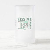 Kiss me Ik ben Irish St. Paddy's Day Matglas Bierpul (Center)