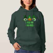 Kiss me Ik ben Irish St. Patrick's Day Gnome Shamr Hoodie (Voorkant)