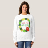 Kiss me Ik ben Irish St. Patrick's Day Green Shamr Trui (Voorkant volledig)