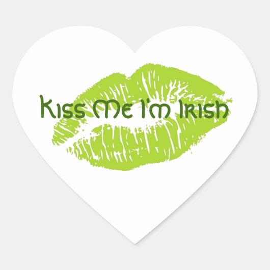 Kiss me Ik ben Irish Sticker (Voorkant)