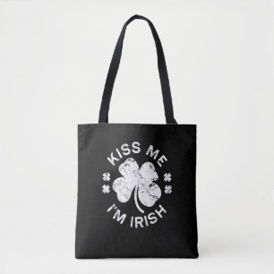 Kiss Me Ik ben Irish T-Shirt Saint Patrick Day Shi Tote Bag